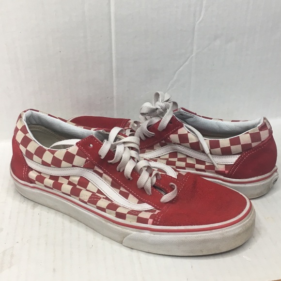 red checkered vans cheap